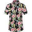 UK Stock Mens Floral Shirts Tops Blouse Casual Short Sleeve Hawaiian Beach Shirt
