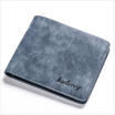 Luxury Men Fashion Purse Credit Card Holder Retro Frosted PU Wallet Two Folding