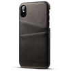 Applicable iphoneXS Max Mobile Phone Case Samsung Huawei Mobile Phone Leather Case Card Protective Case Black