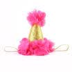 Newborn Baby Girls Kids Hair Gold Crown Princess PU Flower Headband Headwear chu