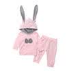 Cute Newborn Baby Boys Girls Ears Hooded Tops Pants Harem Outfits Set Clothes