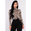 UK Womens Slim Fit Long Sleeve Leopard Print T-Shirt ladies Casual Blouse Tops
