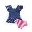 Newborn Baby Kid Girl Clothes Set Tops T-ShirtStriped Shorts Pants 2PCS Outfits