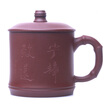 Jun Li Xuan Zisha cup cup Yixing handmade Zisha office cup Purple mud hand bubble tea cup 500ml gift box installed quiet rather far