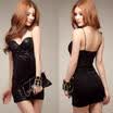 Sequined Deep V-Neck Sequins Women Backless Dresses Party Strapless Nightclub