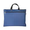 Glosen portable file bag canvas zipper bag double-layer portable office bag portfolio bag information bag 5010 blue