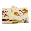 Relaxed Bear Rilakkuma Towel Home Knit Gauze Cotton Class A Baby Cartoon Cute Square Towel Towel Towel 3pcs Children Urban White Collar Yellow