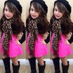 Princess Baby Girls Dress Tops ShirtSkirtScarf Leopard Outfits Set 3-Pieces UK