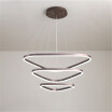 Baycheer HL487491 Dark Brown Multi Light Pendant 46W White Light Brushed Aluminum Chandelier