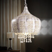 Baycheer HL478990 Crystal Textured Black Hanging Lamp for Cafe Restaurant