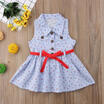 Kids Baby Girls Cotton Floral Party Wedding Casual Sleeveless Dress Clothes