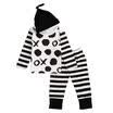 US Newborn Baby Infant Boy Girls Cotton T-shirt ClothesPants 3pcs OutfitHat