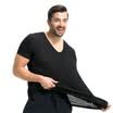 Small nurse men&39s vest men&39s T-shirt bottoming shirt modal short-sleeved V-necked shirt SSD1501 elastic Slim classic wild classic black L 170100