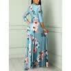 Women Summer Long Sleeve Floral Maxi Dress Party Beach Dress Floral Sundress