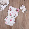 Newborn Baby Girls Flower Romper Bodysuit Jumpsuit Outfit Sunsuit Clothes 0-2T j