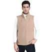 CAMEL CROWN Fleece Vest Men Full-Zip Sleeveless Jacket Plus Size with Pocket Lightweight Casual Gilet