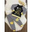 3pcs Toddler Baby Boy Girl T-shirt Striped Pants Outfits Clothes Set US Stock