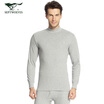 Seven wolves Qiuyi Qiuku mens cotton high collar windproof neck winter middle-aged thin mens thermal underwear set 08003 Navy 3XL