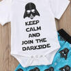 Newborn Baby Boys Star Wars Romper Tops Bodysuit Long Pants Outfits Clothes AU