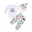 3pcs Newborn Kids Baby Boys Girls Romper Jumpsuit Bodysuit Clothes Outfits Set