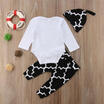 3pcs Gentleman Newborn Infant Baby Boy Romepr Trousers Pants Outfit Clothes Set