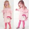 UK Princess Girl Christmas Cotton Tops T shirt DressPants 2pcs Outfits Set 0-5T