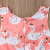 Summer Girl Swan Princess Dress Kid Baby Party Wedding Pageant Dresses Clothes