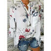 Summer Womens Ladies Casual Tops Blouse Long Sleeve V Neck Floral T-Shirt Shirt