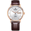 According to the wave EBOHR watch the city classic series exquisite generous white leather belt mechanical women table 36050147