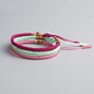 3pcs Multi Color Tibetan Buddhist Tibetan Good Luck Charm Bracelets Bangles For Women Men Handmade Rope Knots Bracelet