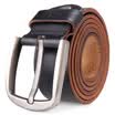 Cattle Men&39s Belt Belt Buckle Trousers Trousers Casual Head Creams Leather Belt Leather 1211 Elegant Black