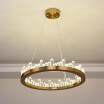 Baycheer HL487595 Ultra Modern LED Crystal Ring Pendant 2362" Diameter 1 Light 50W Warm Light