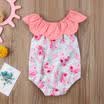 UK Sale Newborn Baby Girls Floral Plaid Jumpsuit Romper Outfits Clothes Summer
