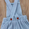 US Fashion Toddler Kids Boy Girl Bib Pants Romper Jumpsuit Playsuit Clothes 0-4T