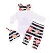 Newborn Baby Girl Floral Clothes Romper TopsLeggings 4pcs Rainbow Outfits Set