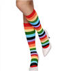 OVER THE KNEE SOCKS Plain Striped High Thigh Ladies Long Womens Stripey Stocking
