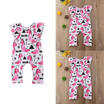 Newborn Baby Girl Kids Dinosaur Romper Jumpsuit Bodysuit Flying Sleeves Clothes
