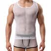 UK Mens Sexy Slim Mesh Vest See-through Gym Sports Muscle Tee Clubwear Tank Tops