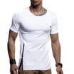 Mens Slim Fit O-Neck Short Sleeve Muscle Tee T-shirtS Casual Tops Henley Shirts