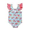 Newborn Kid Baby Girl Stripe Cartoon Tankini Swimwear Bikini Swimsuit Bathinsuit