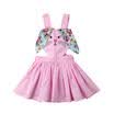 Toddler Kids Baby Girl Bunny Ears Flower Sleeveless Dress Cotton Sundress 1-6Yrs