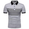 UK Luxury Men Casual Shirt Slim Fit Short Sleeve Formal Dress Shirts Lapel Tops
