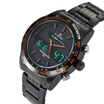 NEW LED Day Date Alarm Dual Time Steel Sport Wrist Mens Watch Backlight BK 11LU