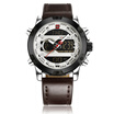 NAVIFORCE Man Fashion Casual Sports Military Wristwatch Dual Time Analog-Digital Display Watch 3ATM Water Resistant Good Quality G