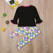 US Autumn 2PCS Baby Girl Outfit T-shirtPants Leggings Set Kid Clothes Tracksuit