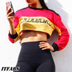 Womens Crop Top Pullover Camouflage Sweatshirt Jumper Tops Hooded Hoodie Blouse