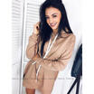 Womens Hoodie Mini Dress Hooded Sweatshirts Casual Pullover Jumper Sweater Tops