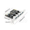 4 Port PCI-E to USB 30 HUB PCI Express Expansion Card Adapter 5 Gbps Speed New