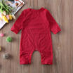 Kids Baby Girl Boy Santa Romper Jumpsuit Playsuit Outfits XMAS Pajamas Homewear