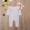 UK 2PCS Newborn Baby Girls Ruffle Romper Dress Jumpsuit Headband Outfit Clothes